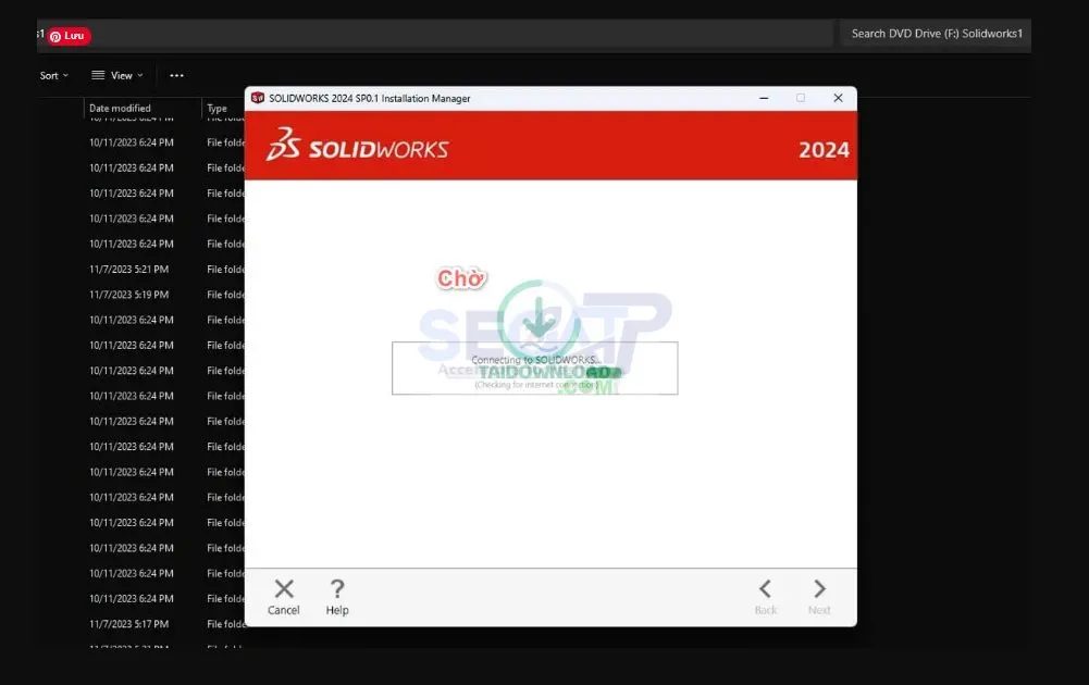 cài đặt Solidworks 2024