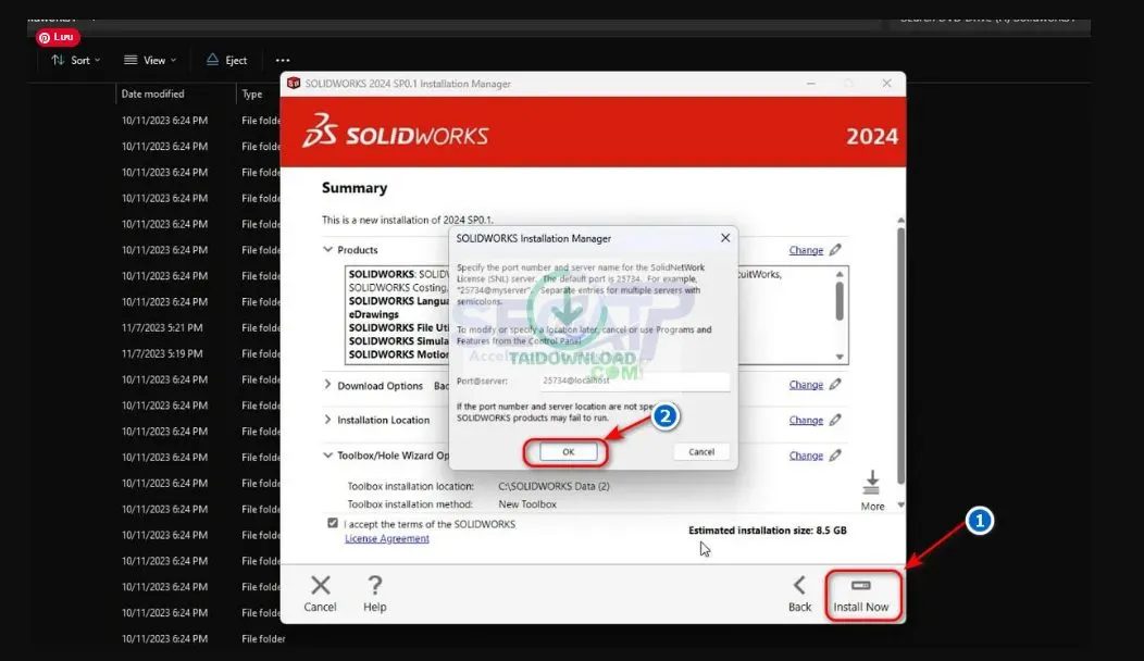 cách cài đặt Solidworks 2024