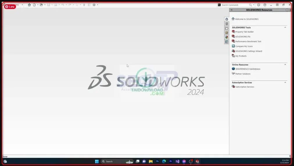 kích hoạt Solidworks 2024 thành công