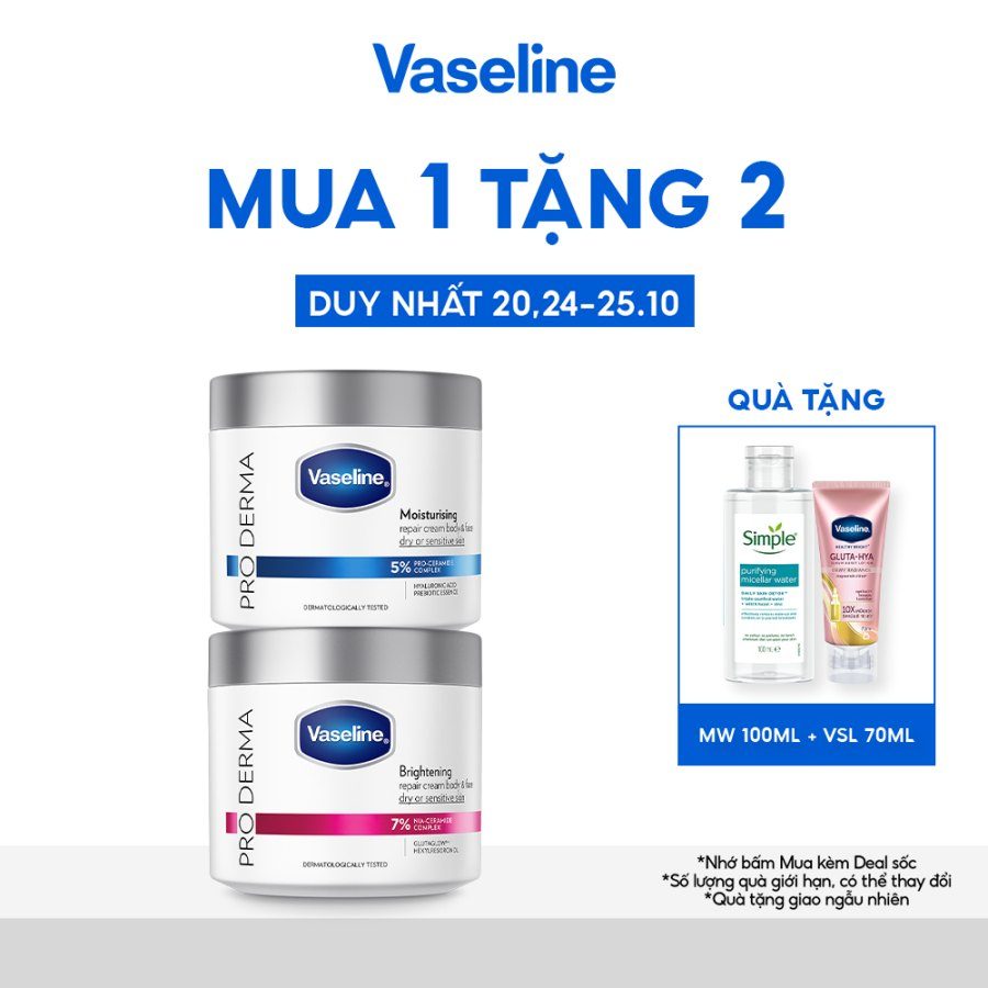 Kem Tuyết Ủ Trắng Vaseline Pro Derma 7%Nia-Ceramide/Ủ Ẩm Sâu Đa