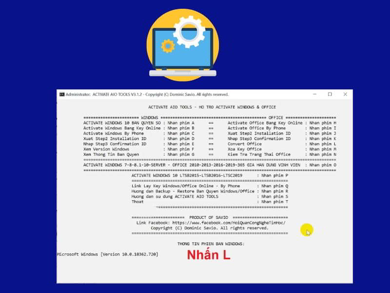 Kích Hoạt Microsoft Office 2019 Bằng Activate Aio Tools