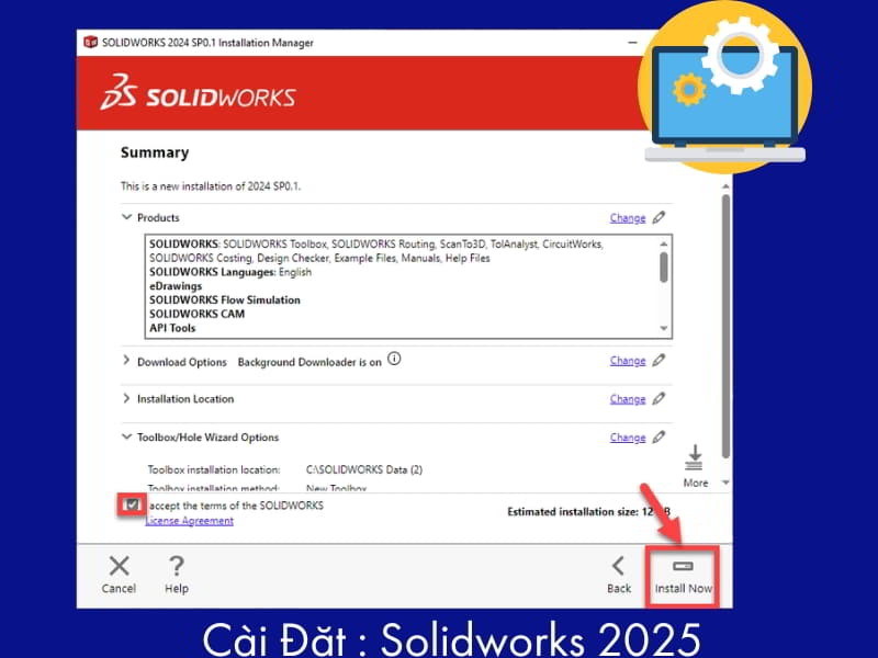 Cài Đặt Phần Mềm Thiết Kế 3D SOLIDWORKS 2025 A-Z