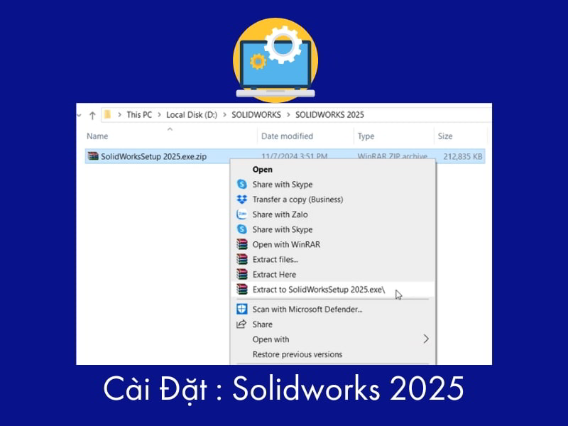 Cài Đặt Phần Mềm Thiết Kế 3D SOLIDWORKS 2025 A-Z