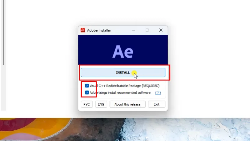 cài đặt After Effects 2024