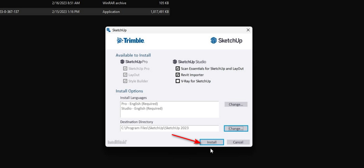 tải Sketchup 2023 - Cài đặt Sketchup 2023