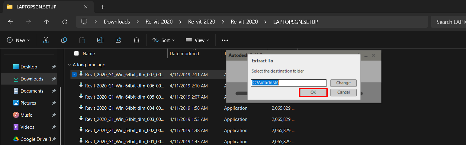 Cài đặt revit 2020 laptop SGN