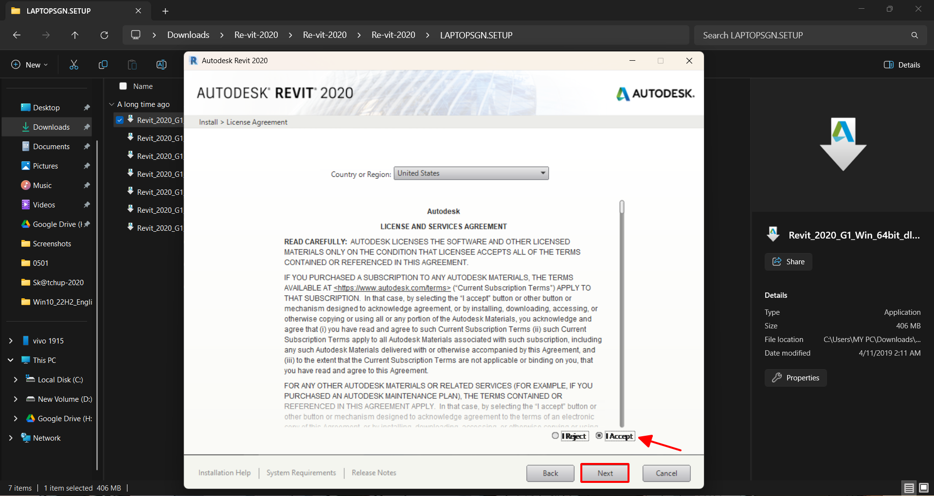 Cài đặt revit 2020 laptop SGN