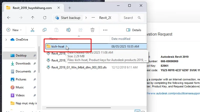 Vào thư mục kich-hoạt