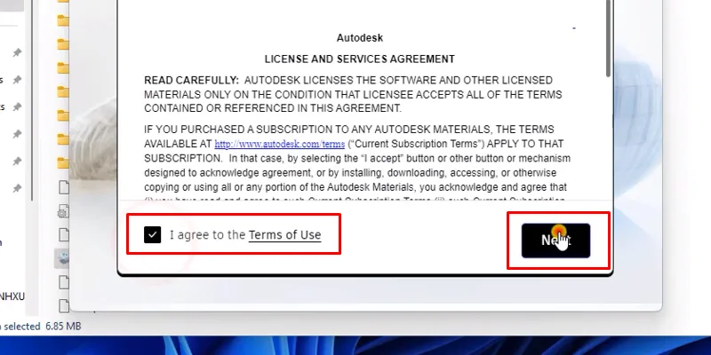 tích vô như hình và bấm next
